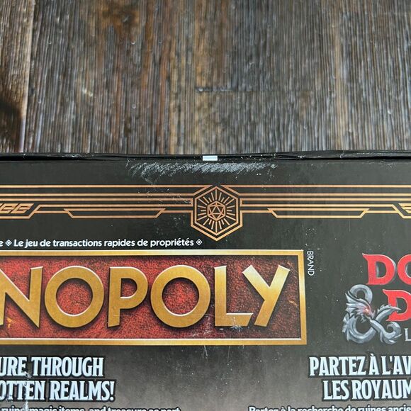 Monopoly Dungeons & Dragons Honor Among Thieves English French Box Damage Unused - Picture 4 of 7